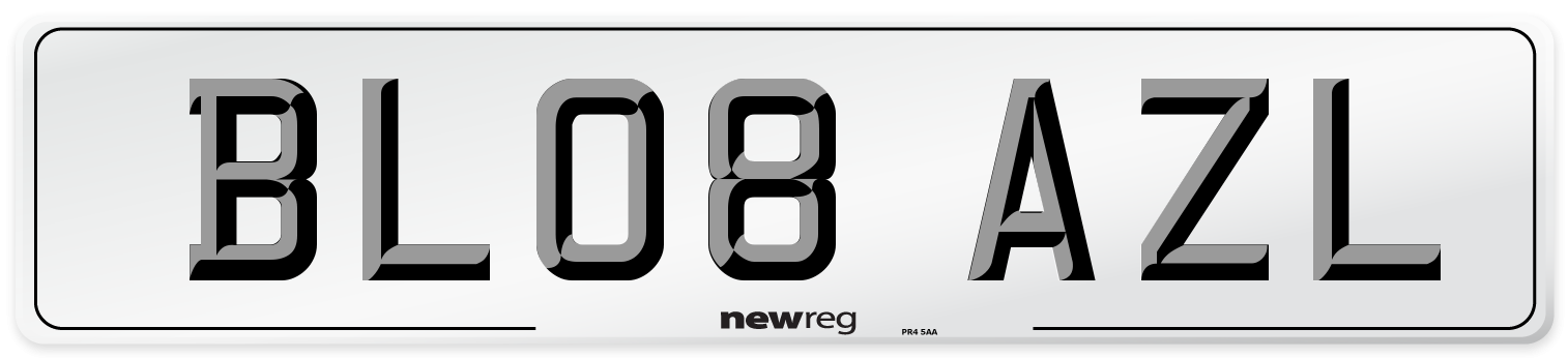 BL08 AZL Number Plate from New Reg